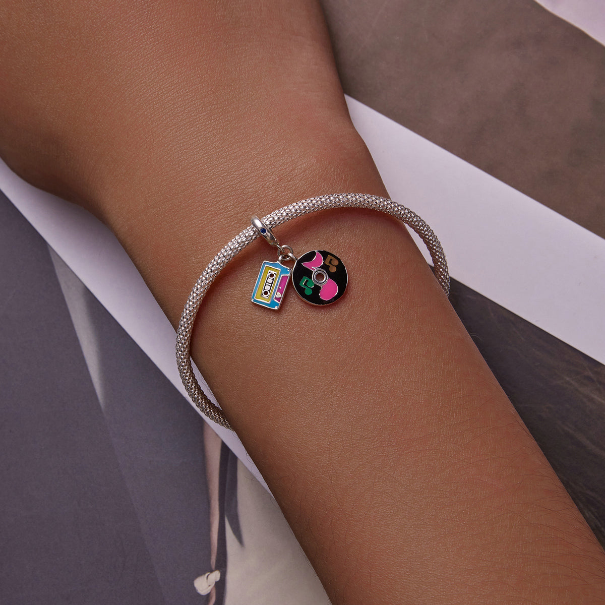 "Sylvory 925 Sterling Silver Audio Memories Charm"