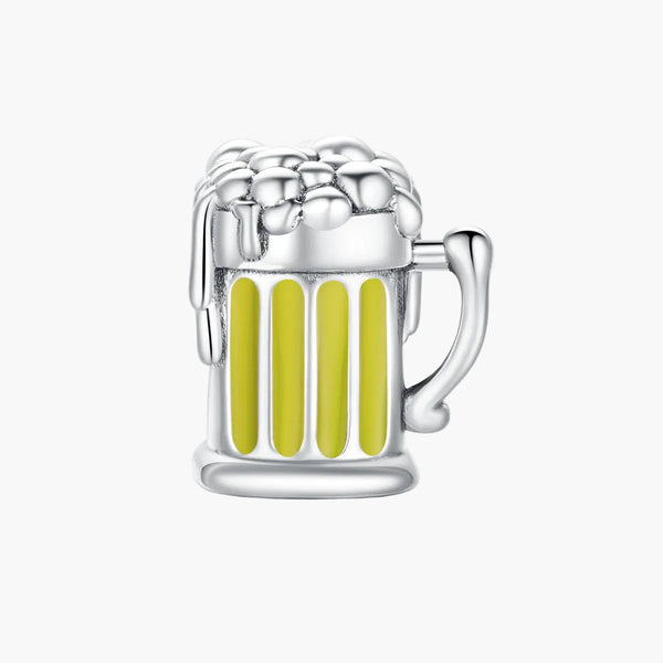 Silver Beer Tumbler Charm in 925 Sterling Silver by Sylvory