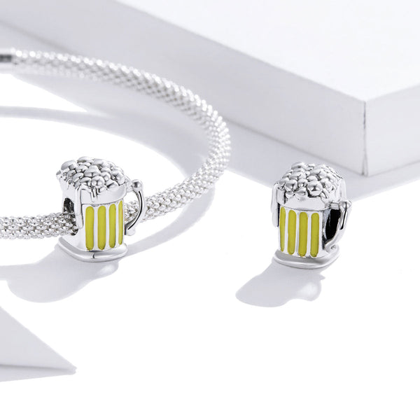 "Sylvory 925 Sterling Silver Beer Tumbler Charm"
