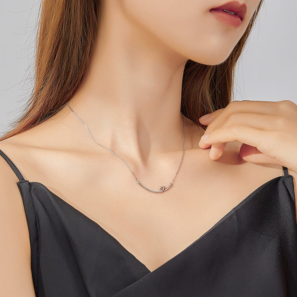 "Sylvory 925 Sterling Silver Blissful Love Necklace"
