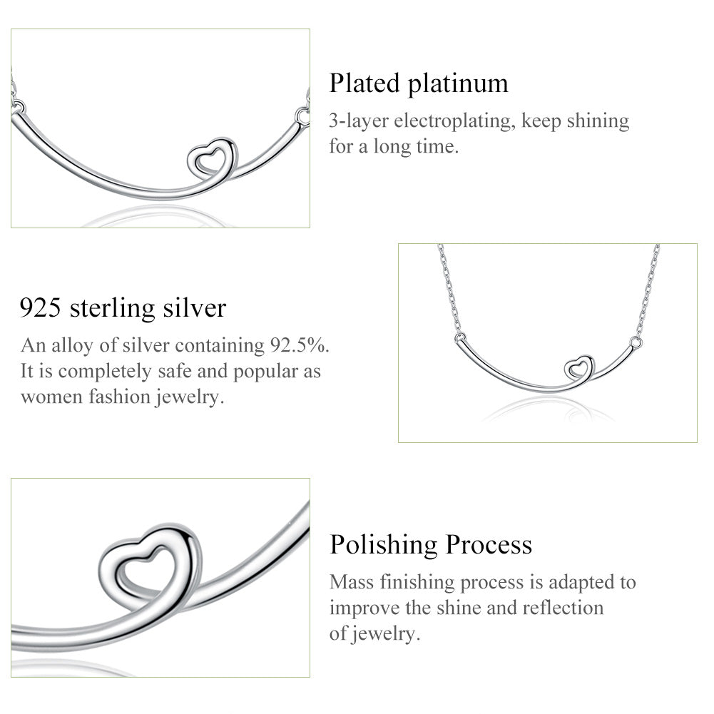 "Sylvory 925 Sterling Silver Blissful Love Necklace"