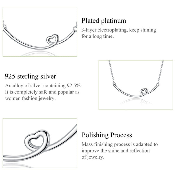 "Sylvory 925 Sterling Silver Blissful Love Necklace"