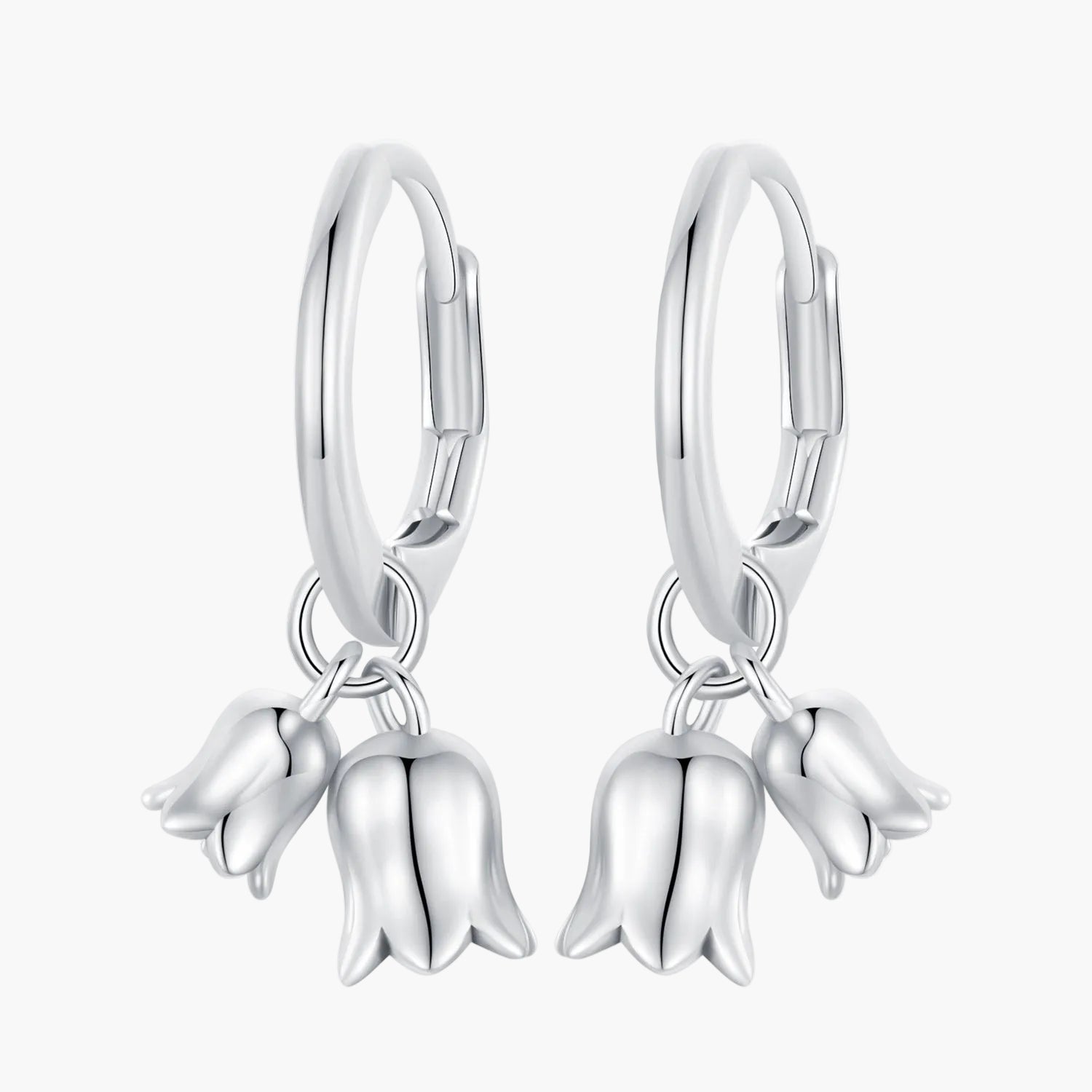 "Sylvory 925 Sterling Silver Bloom and Luster Hoops" Main image