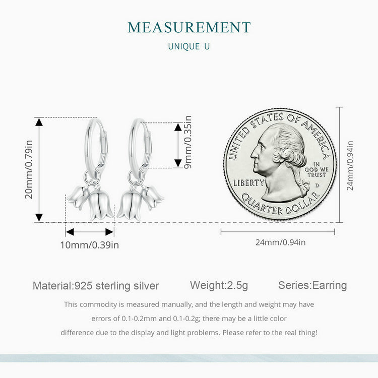 "Sylvory 925 Sterling Silver Bloom and Luster Hoops"