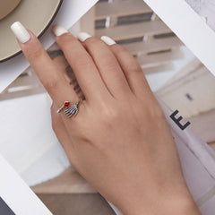 "Sylvory 925 Sterling Silver Bony Affair Ring"