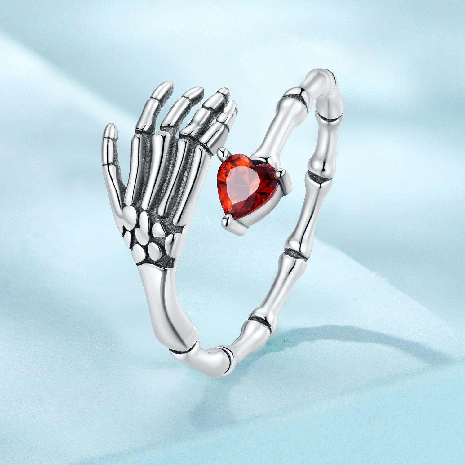 "Sylvory 925 Sterling Silver Bony Affair Ring"