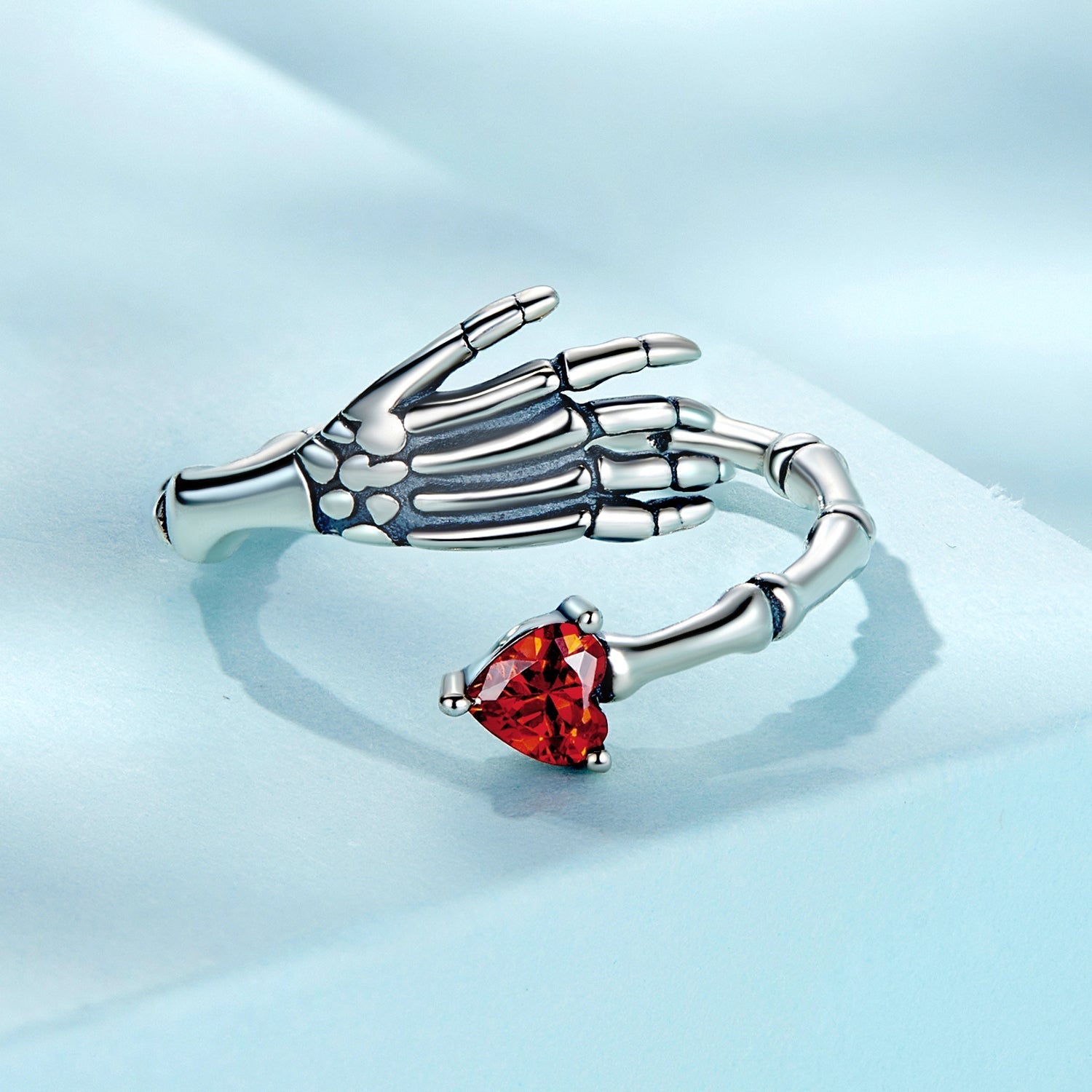 "Sylvory 925 Sterling Silver Bony Affair Ring"