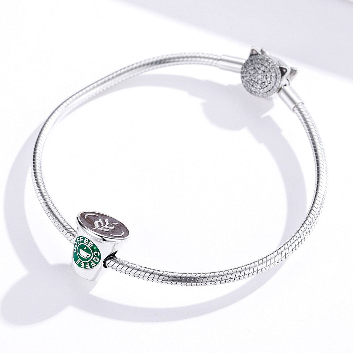 Silver Branded Coffee Charm Secondary image