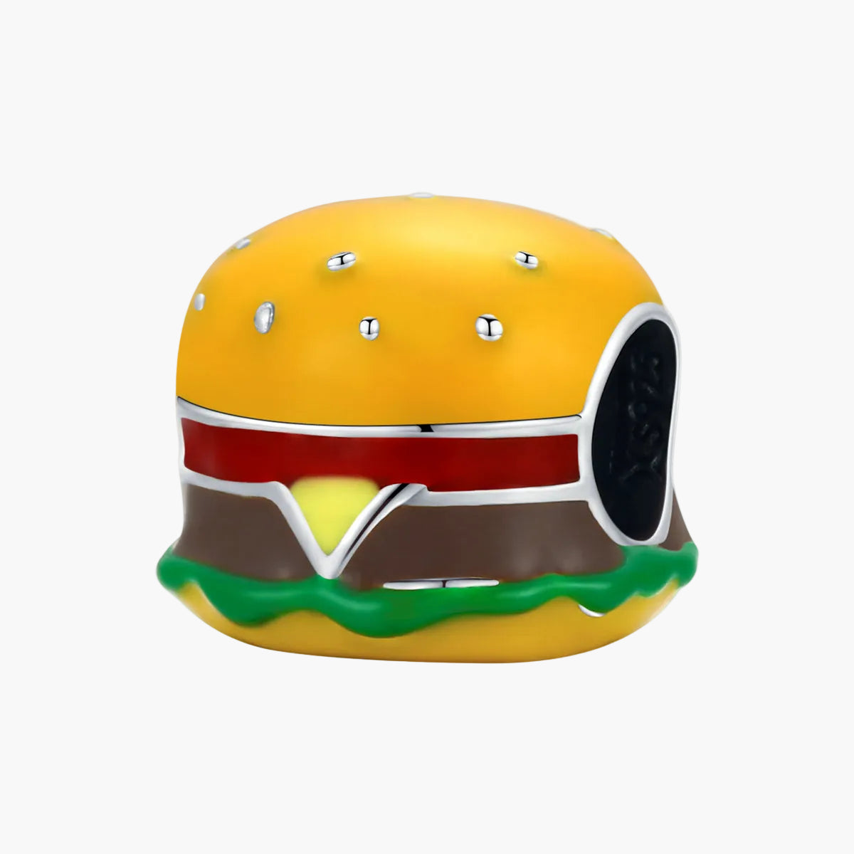 "Sylvory 925 Sterling Silver Burger Bliss Charm" Main image