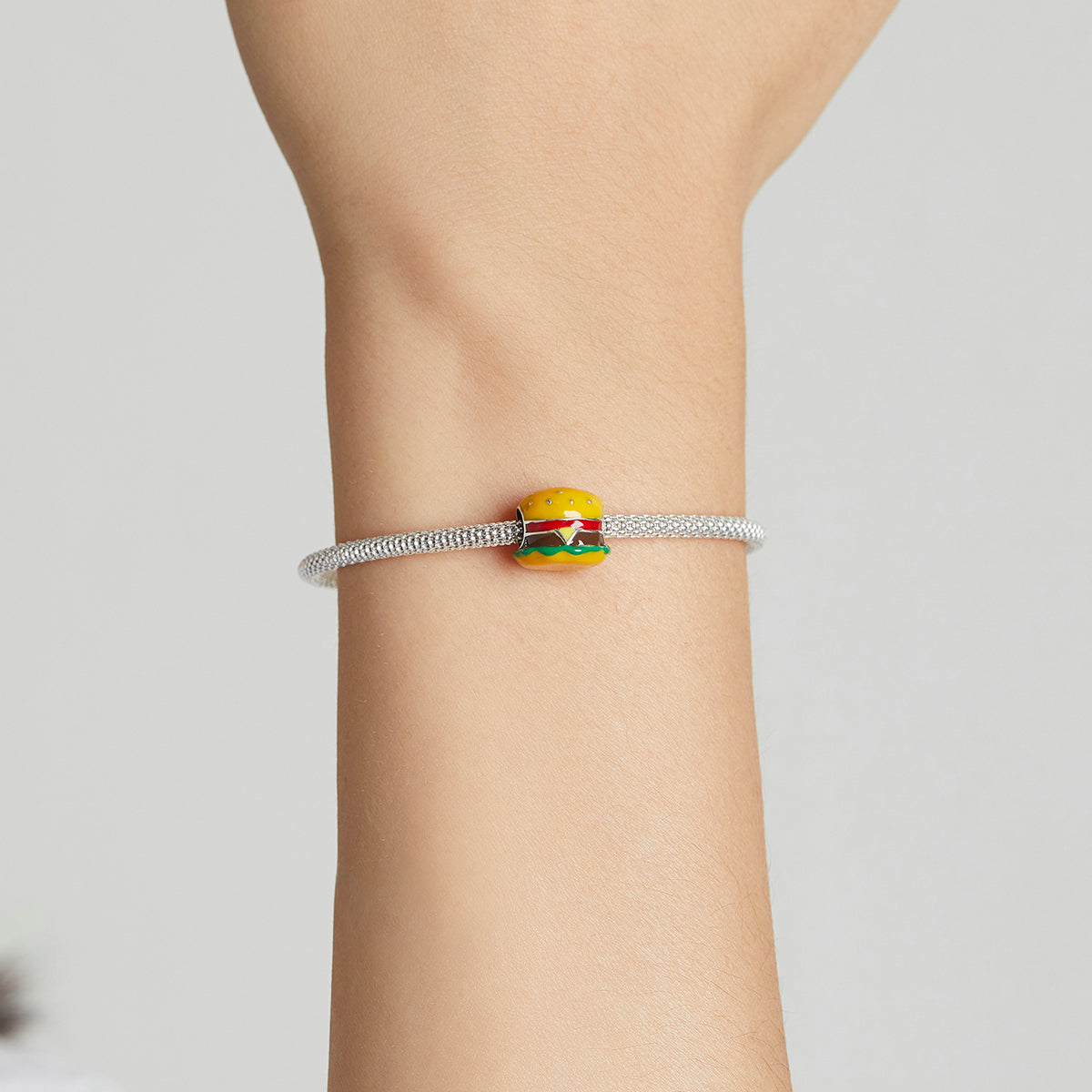 "Sylvory 925 Sterling Silver Burger Bliss Charm"