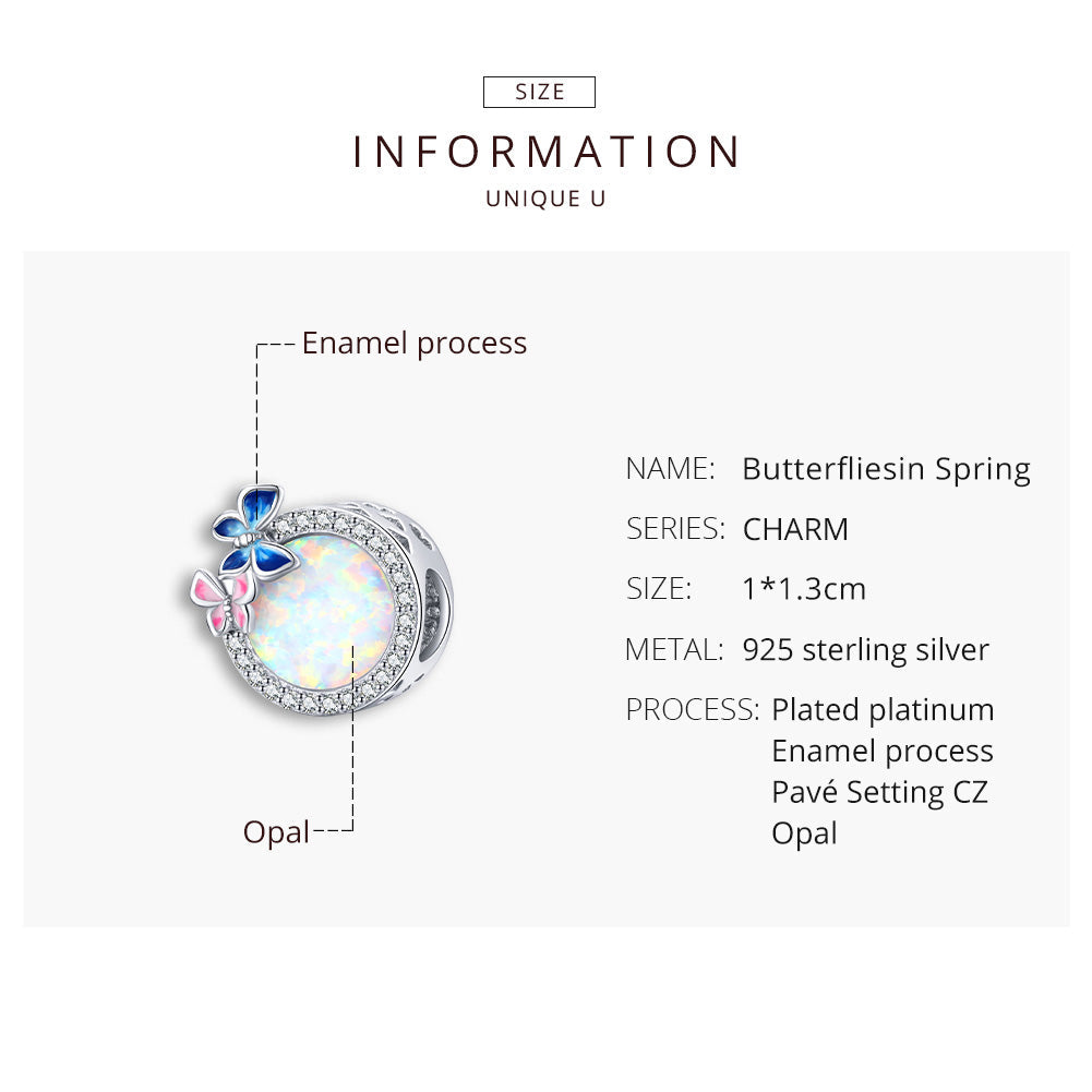 "Sylvory 925 Sterling Silver Butterfly Opulence Charm"