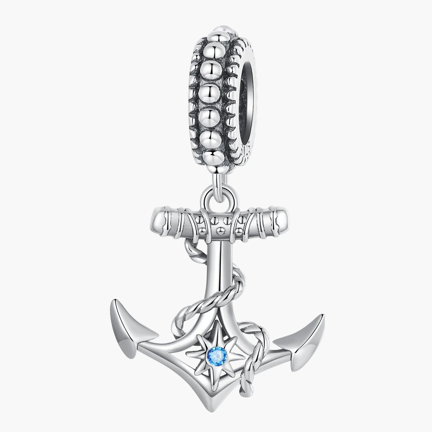 "Sylvory 925 Sterling Silver Captivating Anchor Charm" Main image