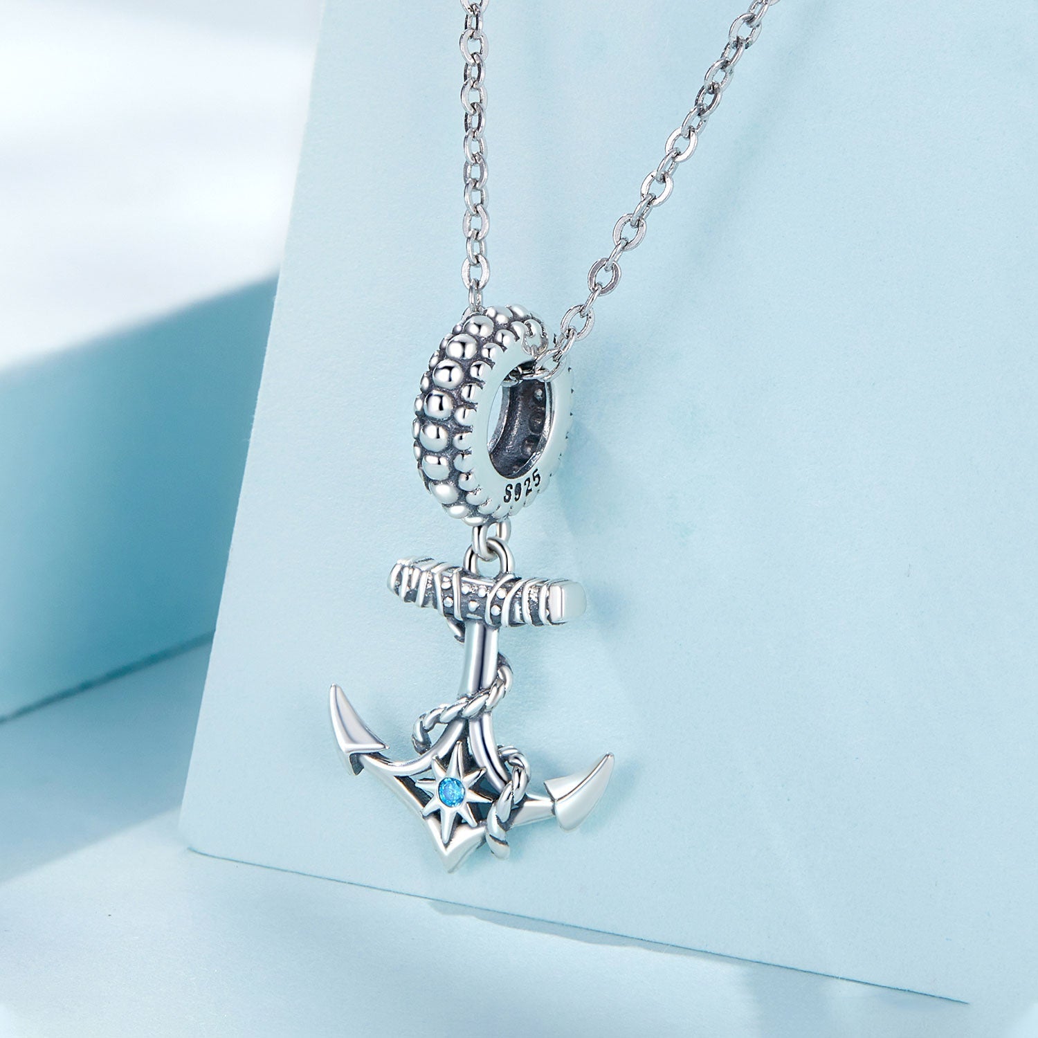 "Sylvory 925 Sterling Silver Captivating Anchor Charm"