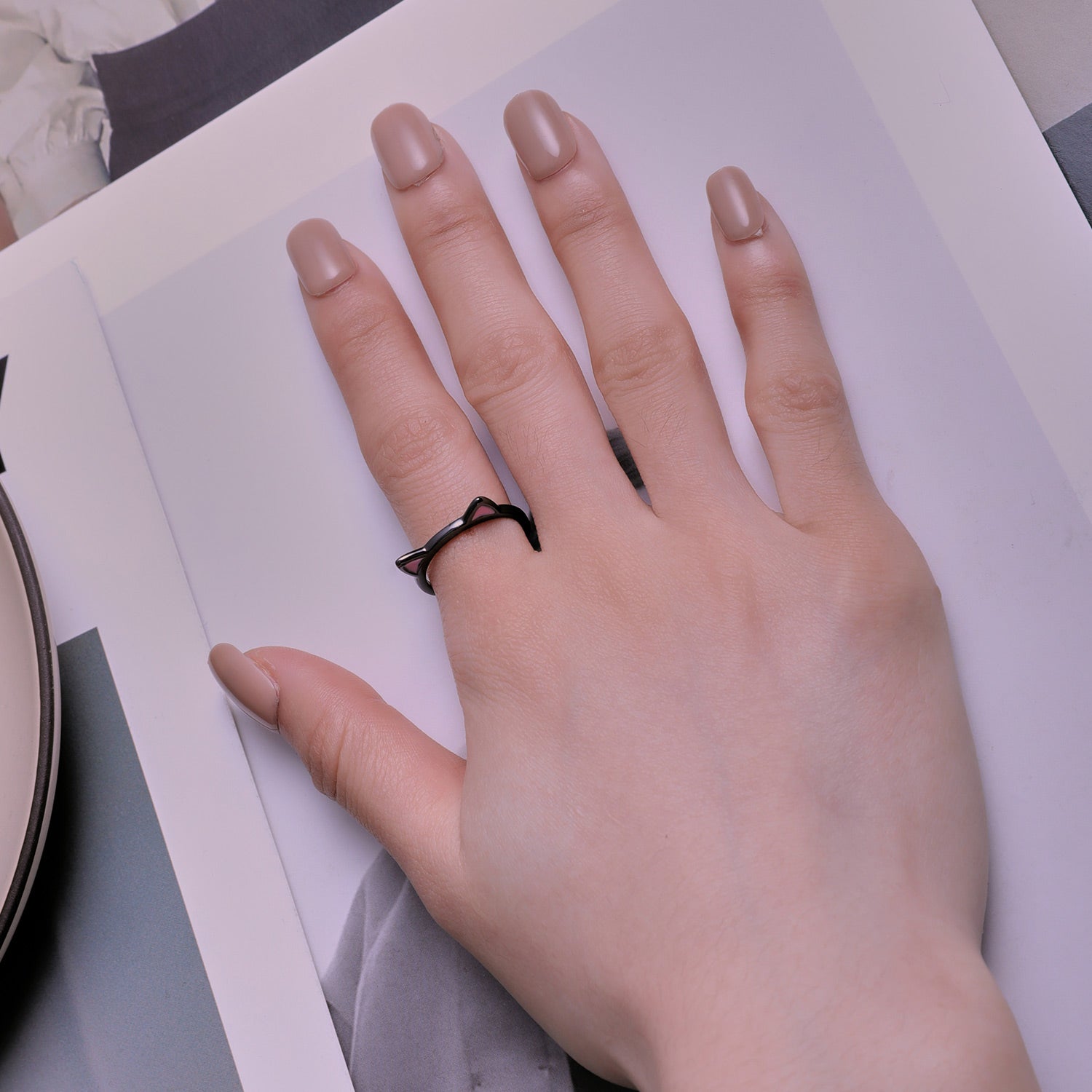 "Sylvory 925 Sterling Silver Catty Elegance Ring"