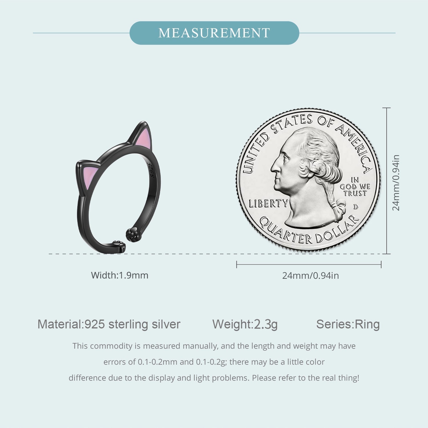 "Sylvory 925 Sterling Silver Catty Elegance Ring"
