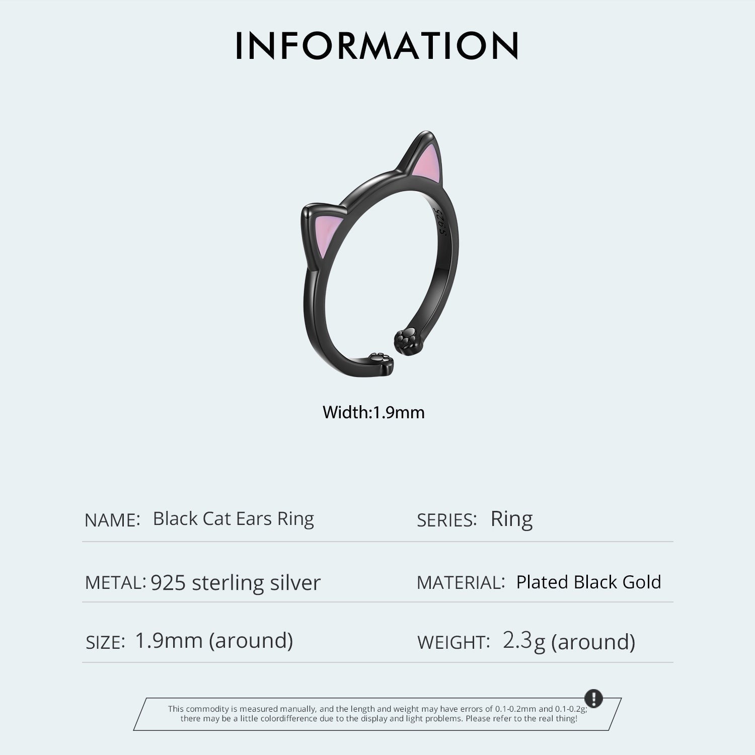 "Sylvory 925 Sterling Silver Catty Elegance Ring"