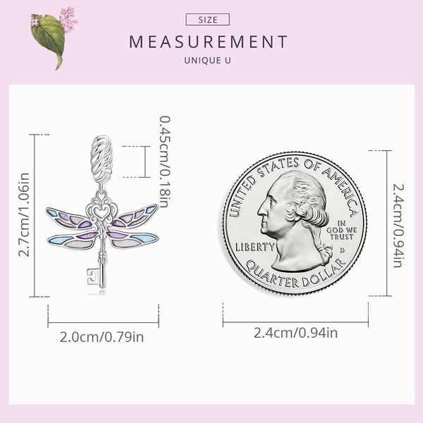 "Sylvory 925 Sterling Silver Celestial Key Charm"