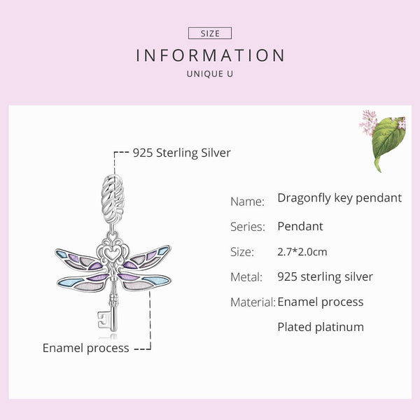 "Sylvory 925 Sterling Silver Celestial Key Charm"
