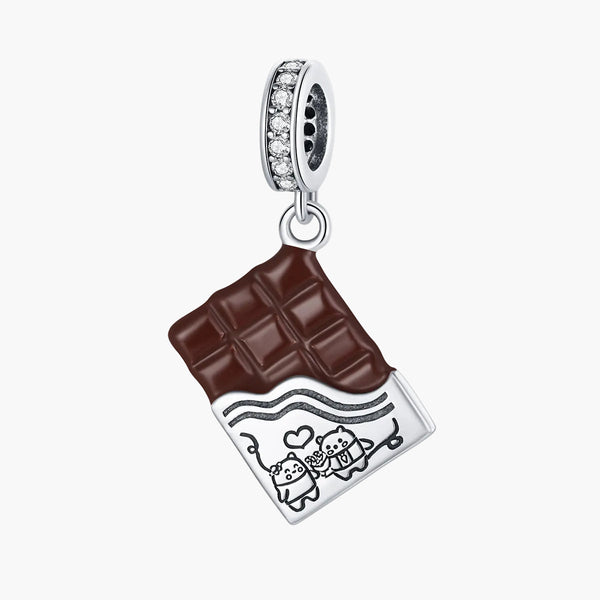 Silver Chocolate Bliss Charm in 925 Sterling Silver by Sylvory