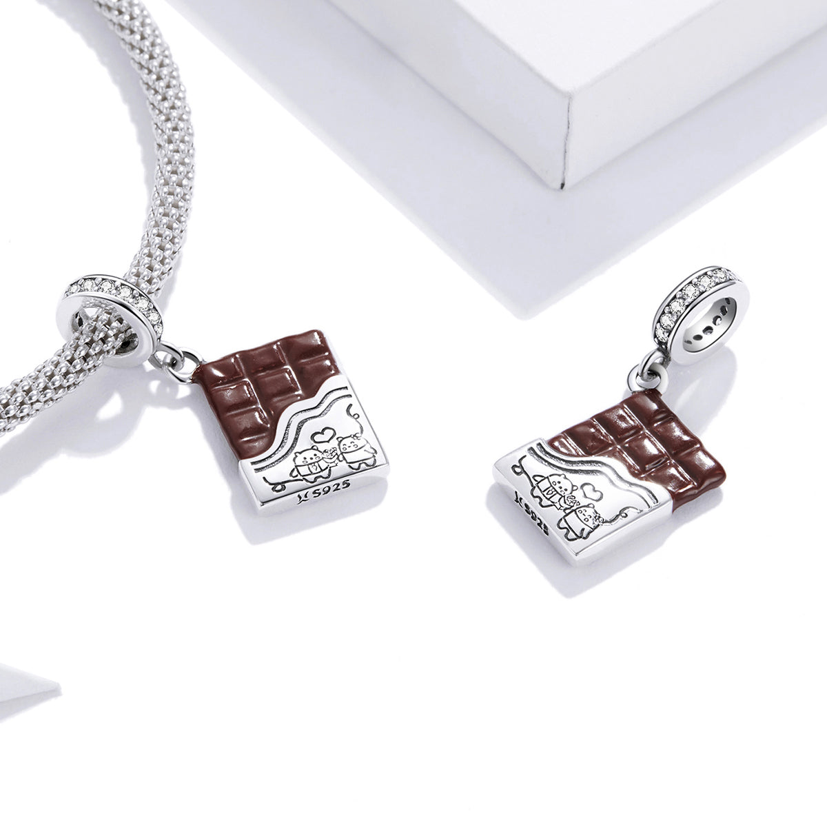 "Sylvory 925 Sterling Silver Chocolate Bliss Charm"