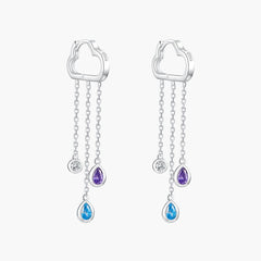 "Sylvory 925 Sterling Silver Cloudy Shower Earrings"