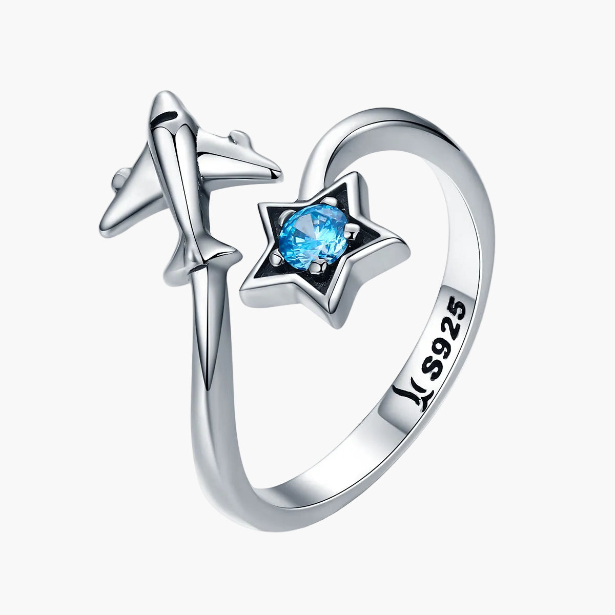 "Sylvory 925 Sterling Silver Cosmic Flight Ring" Main image