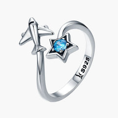 "Sylvory 925 Sterling Silver Cosmic Flight Ring"