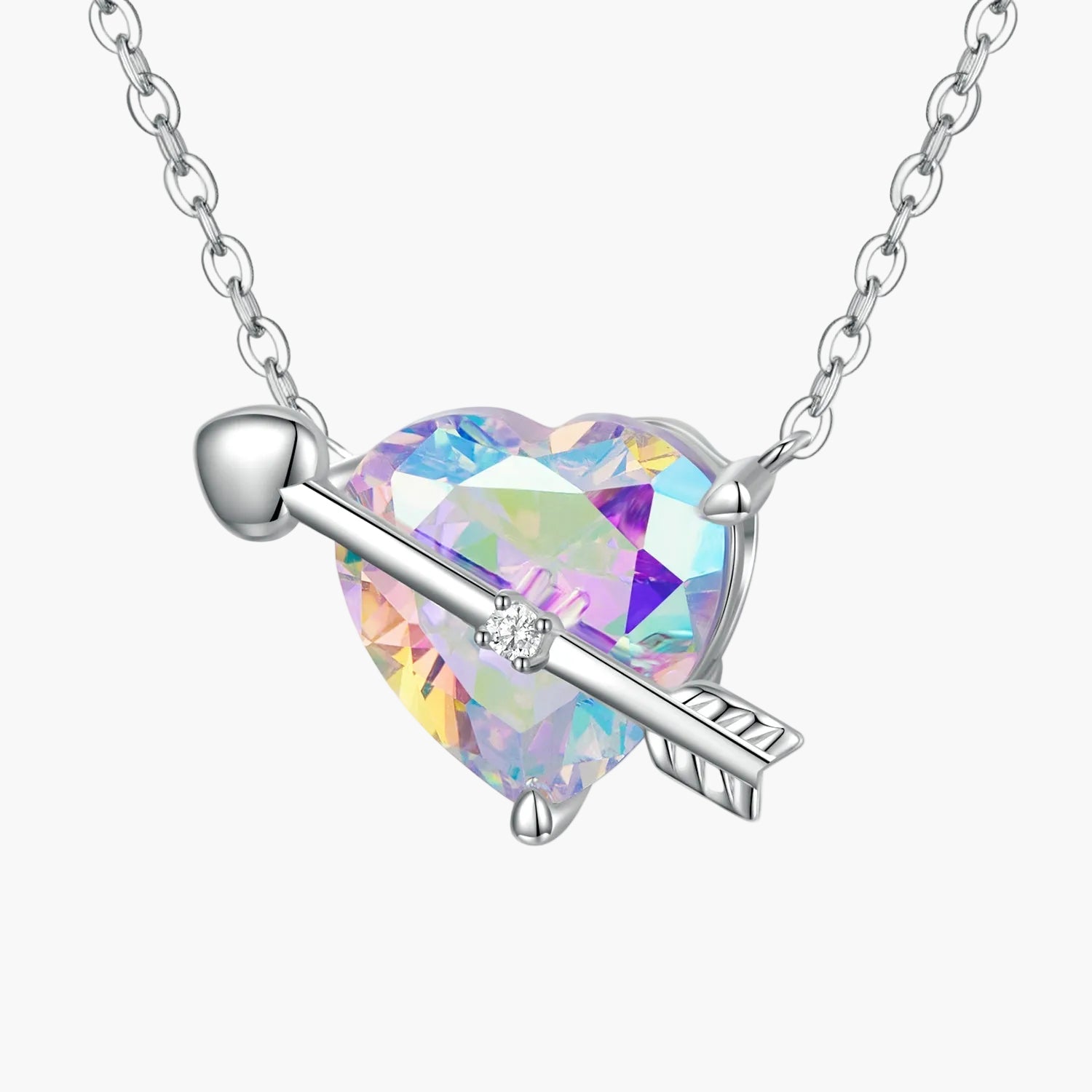 "Sylvory 925 Sterling Silver Cupid's Heartstone Necklace"