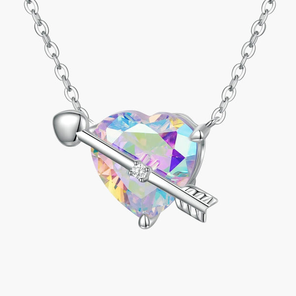 Silver Cupid's Heartstone Necklace in 925 Sterling Silver by Sylvory