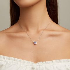 "Sylvory 925 Sterling Silver Cupid's Heartstone Necklace"