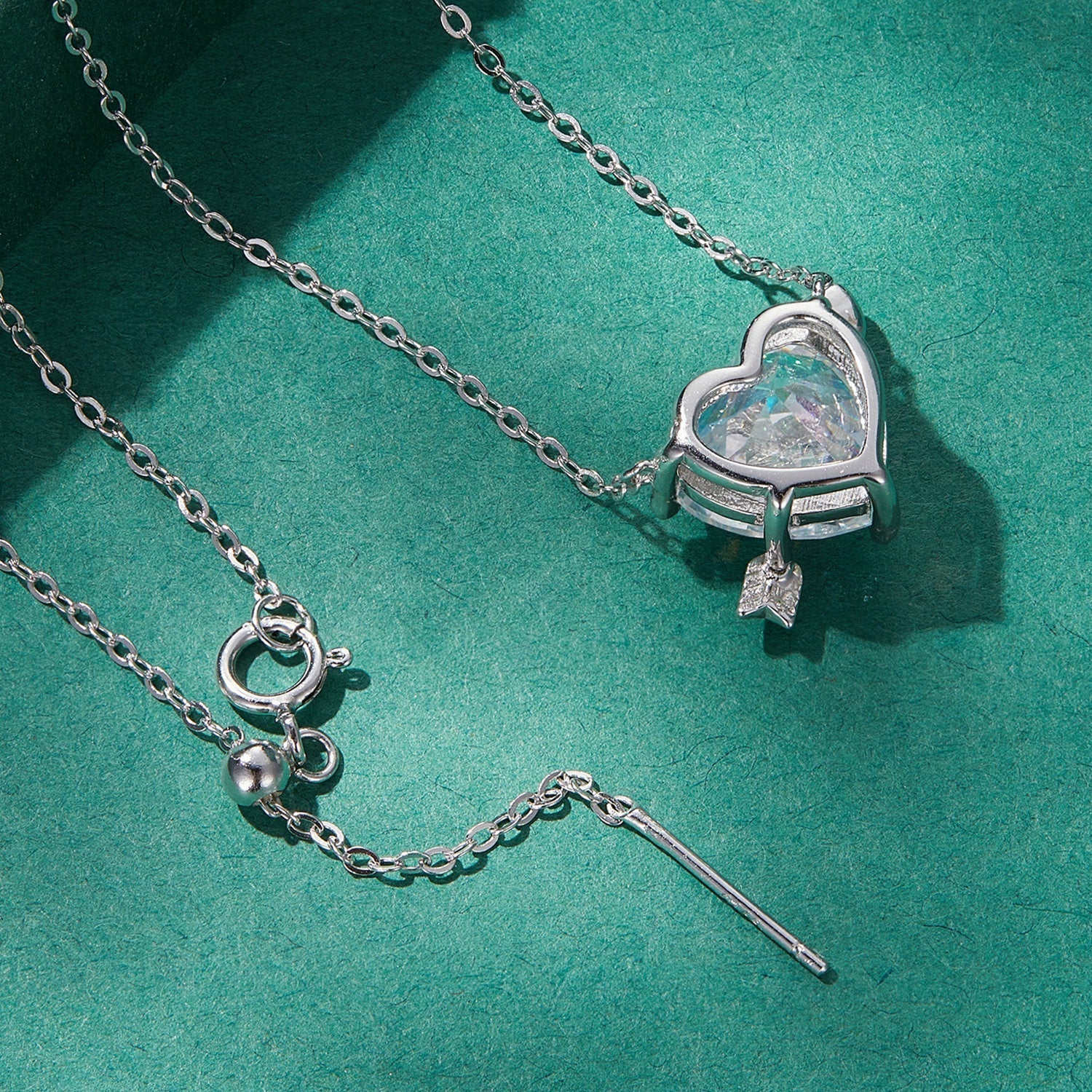 "Sylvory 925 Sterling Silver Cupid's Heartstone Necklace"