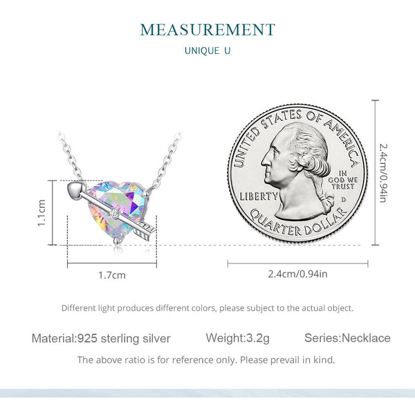 "Sylvory 925 Sterling Silver Cupid's Heartstone Necklace"
