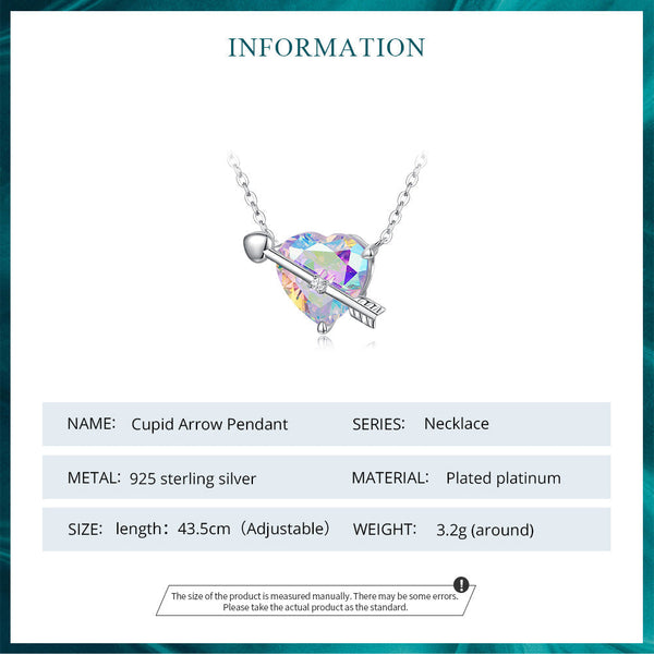 "Sylvory 925 Sterling Silver Cupid's Heartstone Necklace"