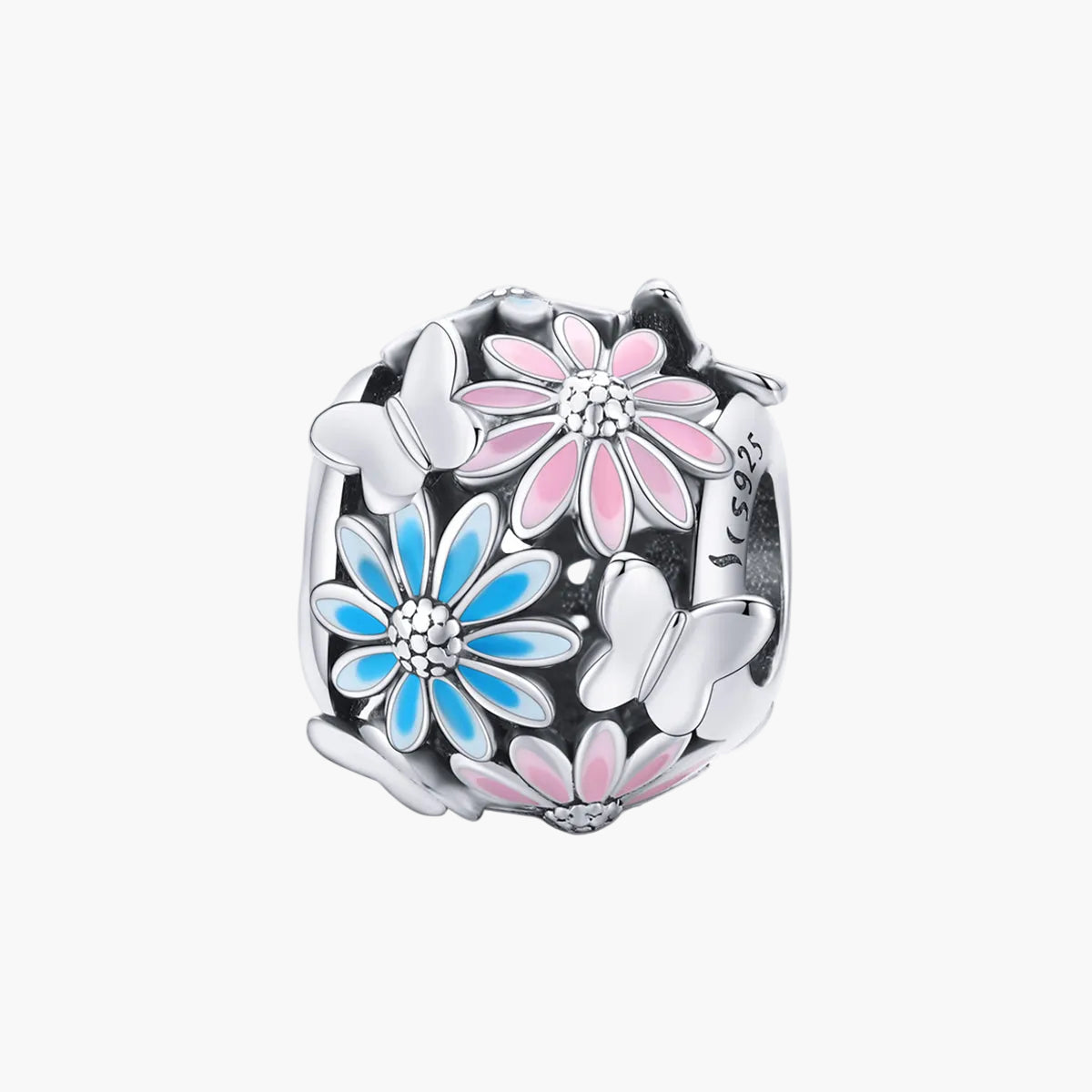 "Sylvory 925 Sterling Silver Daisy Dance Charm" Main image