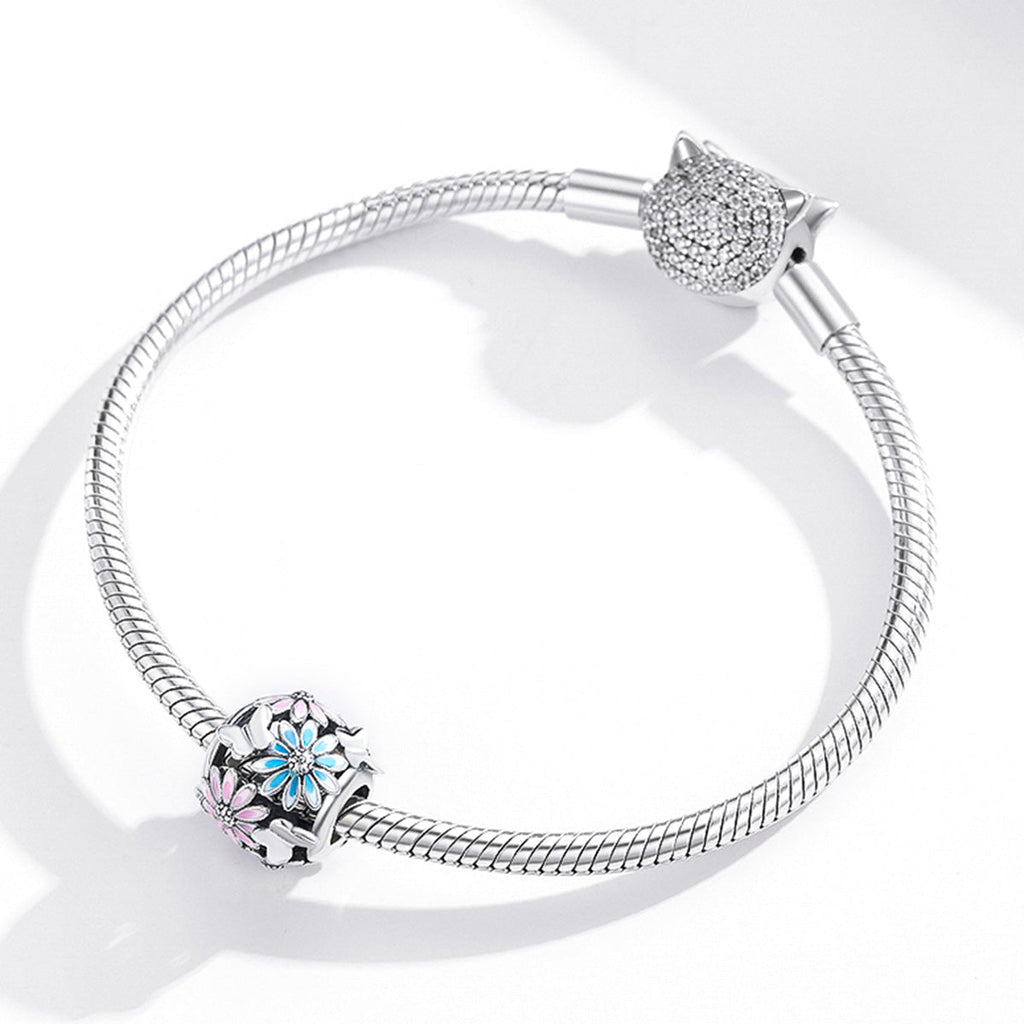 "Sylvory 925 Sterling Silver Daisy Dance Charm"