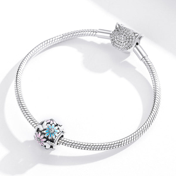 "Sylvory 925 Sterling Silver Daisy Dance Charm"
