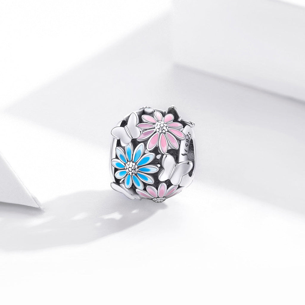 "Sylvory 925 Sterling Silver Daisy Dance Charm"