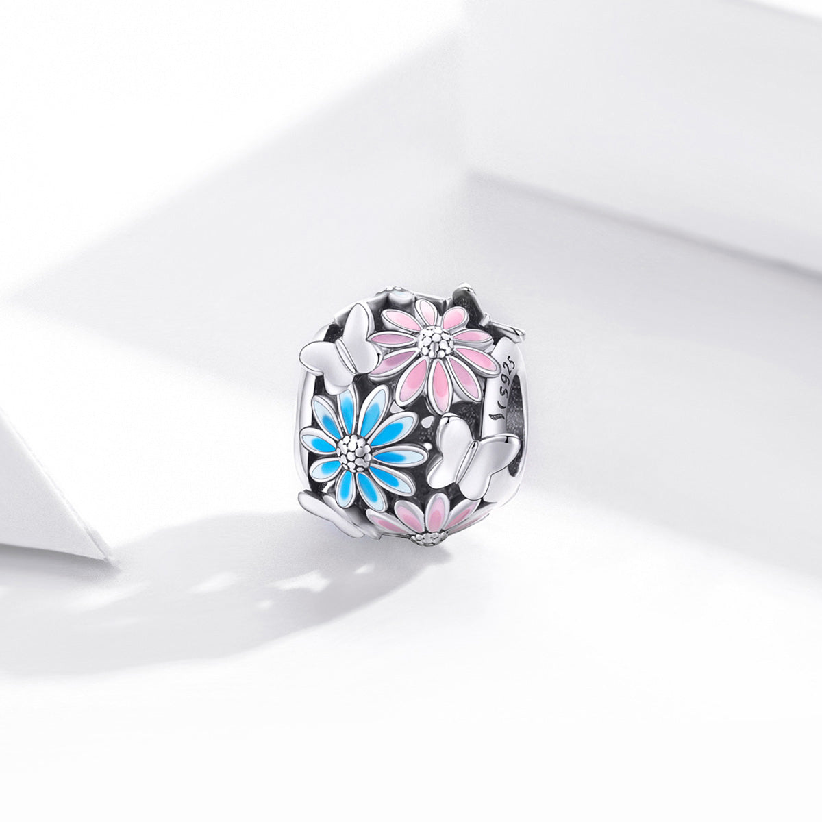 "Sylvory 925 Sterling Silver Daisy Dance Charm"