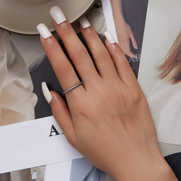 "Sylvory 925 Sterling Silver Dark Horizon Ring"