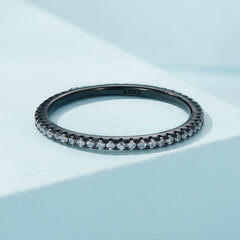 "Sylvory 925 Sterling Silver Dark Horizon Ring"