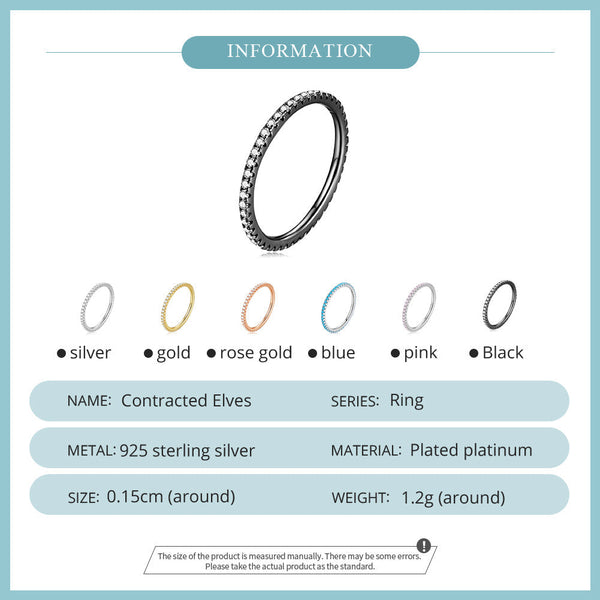 "Sylvory 925 Sterling Silver Dark Horizon Ring"