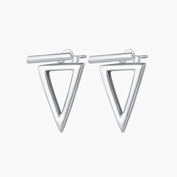 Silver Dash of Geometry Earring in 925 Sterling Silver by Sylvory