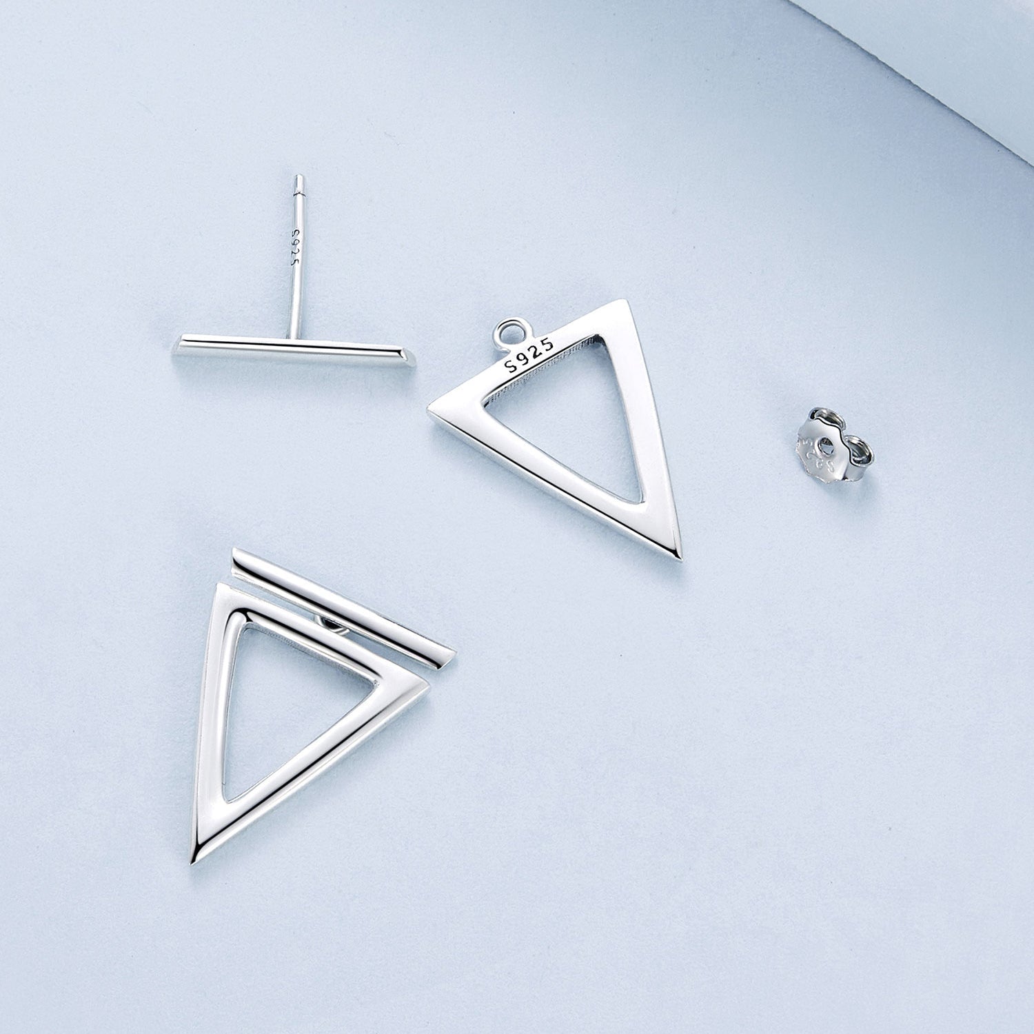 "Sylvory 925 Sterling Silver Dash of Geometry Earring"