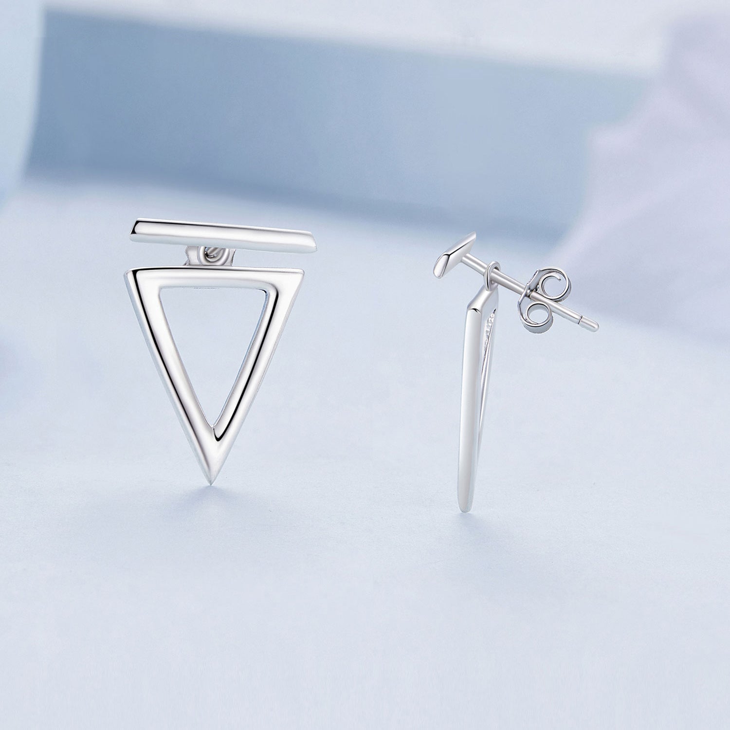 "Sylvory 925 Sterling Silver Dash of Geometry Earring"