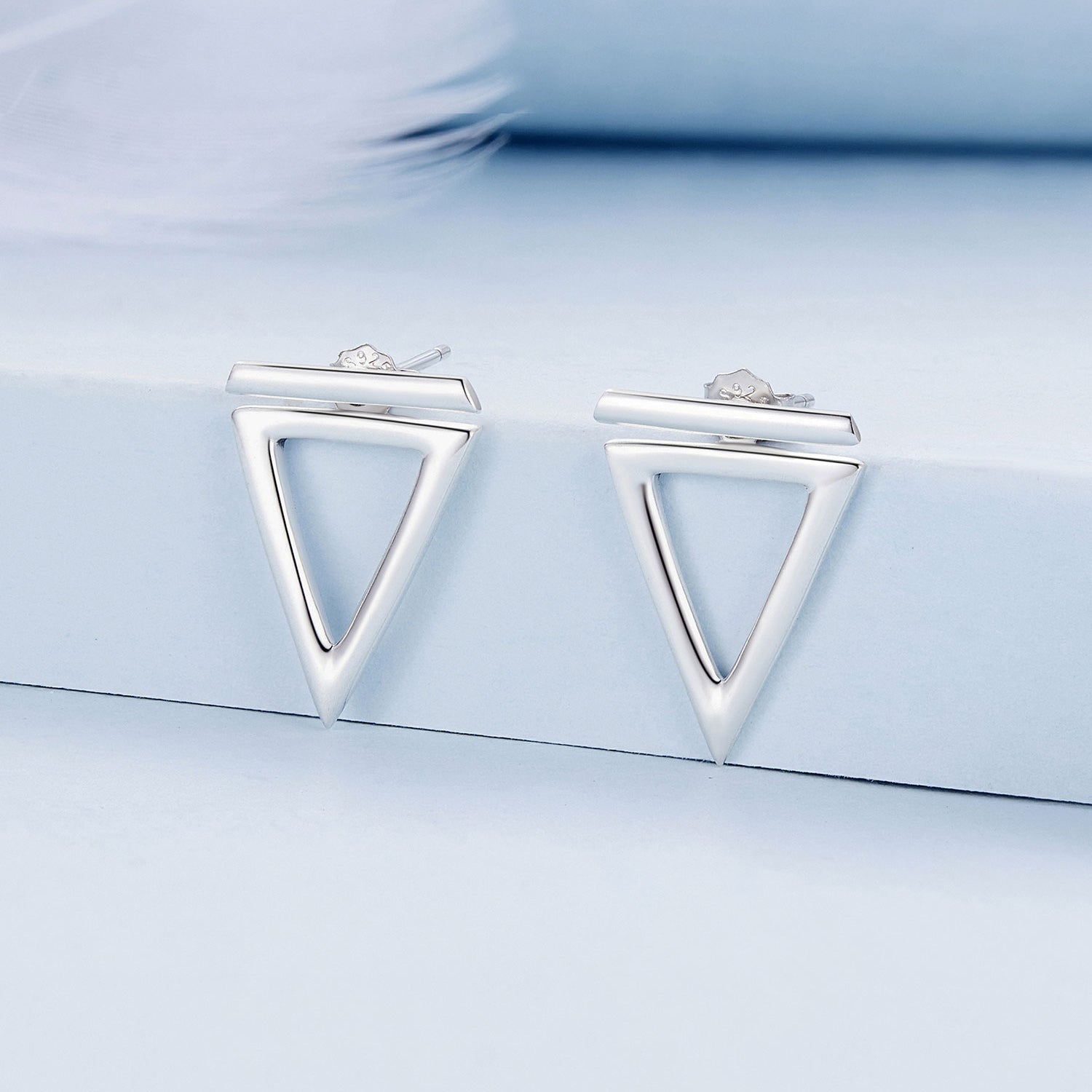 "Sylvory 925 Sterling Silver Dash of Geometry Earring"