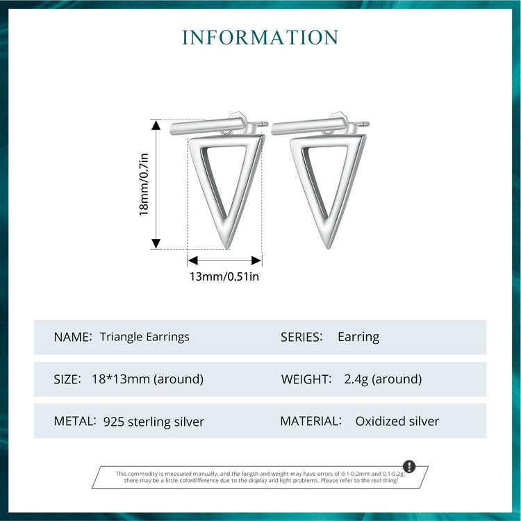 "Sylvory 925 Sterling Silver Dash of Geometry Earring"