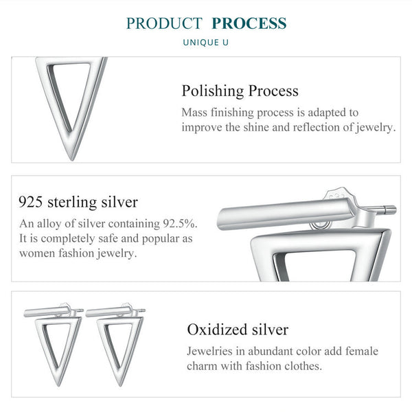 "Sylvory 925 Sterling Silver Dash of Geometry Earring"