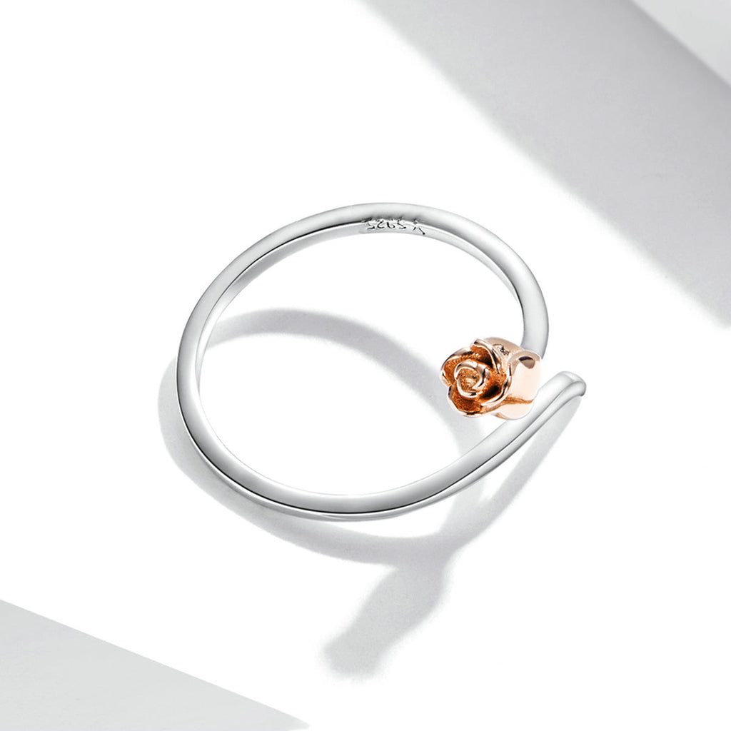 "Sylvory 925 Sterling Silver Delicate Rosebud Ring"