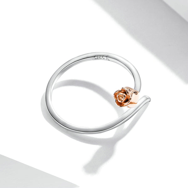 "Sylvory 925 Sterling Silver Delicate Rosebud Ring"
