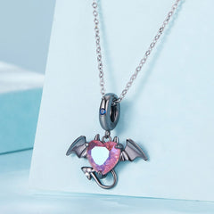 "Sylvory 925 Sterling Silver Devilish Heart Charm"